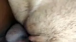 Watch this white teen's pussy getting stretched by mature guy.