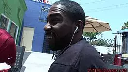 Blonde Slut Takes Double Black Monster Cocks in Wild Threeway