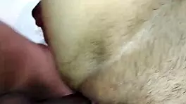 Watch this white teen's pussy getting stretched by mature guy.