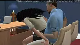 Boss nails big-titted secretary in wild 3D action