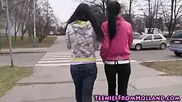 Lesbian Teens Finger Each Other's Cunts in the Shower.