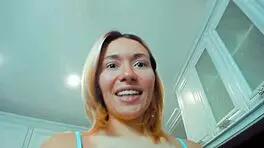 Teen Cosplays In Kitchen, Uses Toys For Webcam Chat