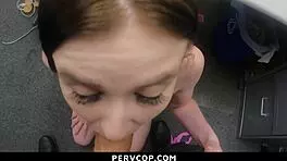 I'm the teen employee caught stealing, punished with blowjob in the garage