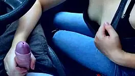 Guy suggests fucking petite teen in car with big cock