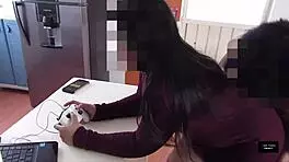 Sexy gamer feels pleasure while fucking during game