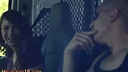 tiny teen hitchhiker picked up for rough fingering session