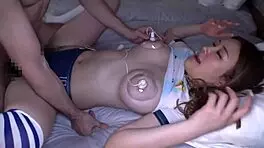 Japanese babe in homemade hardcore with natural tits and intense creampie action