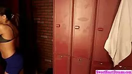 bigass teen sapphos lick pussy on couch in lesbian scene