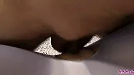 Babe in glasses rides dick after yoga, then blowjob for creampie