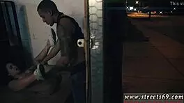 French Rough Domination with Feet Play Left Behind at Building Soiree for Teen 18+