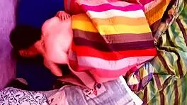 young latin couple fucks hard top view