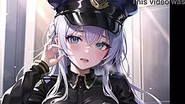 Ever seen a naked big tits police officer flaunting her booty in uncensored hentai ASMR?