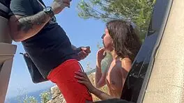 Young hiker meets stranger in mountains for unusual shower and facial.