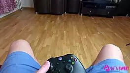 nata sweet the sexy girl next door seduces and sucks neighbor's big cock for cum facial