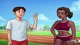 Summertimesaga - milf gives stress relief handjob in episode 4.75 😌