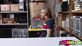 i caught that cute blondie stealing at the mall.