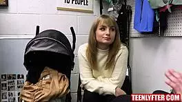 Teen thief gets caught and fucked hard for stealing dildos in the shop