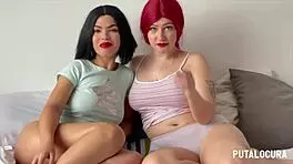 Putalocura - Meraki Chubby Redhead and Dayanna Teen 18+ Canaria Suck and Fuck in Wild Spanish Threesome with Torbe