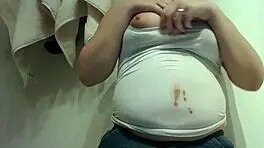 Chubby Teen Indulges In Messy Chocolate Fetish