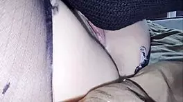 Close cunnilingus in torn pantyhose with wet pussy and nipple licks leading to orgasm 😍