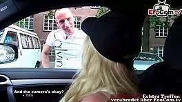 Funny real meeting with german teen and user outdoors