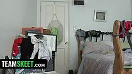 New Latina teen with pretty pussy tries first-time fucking on camera