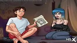 Summertimesaga episode 79 features teen stripping scene