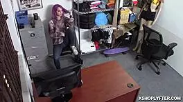 Officer Val Steele in an Intense Office Encounter