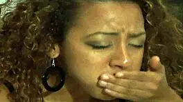 Big Titted Ebony Actress Strips Naked on Movie Set