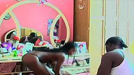 Big Titted Ebony Actress Strips Naked on Movie Set