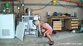 Trio of Teens Engages in Group Activity with Reverse Cowgirl Position