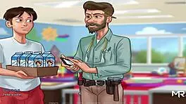 Summertime Saga - Exhausted Teen Giving Her Milk In Hentai.