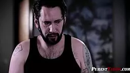 Blonde student rides hard for free room and board