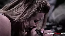 Blonde student rides hard for free room and board