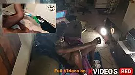 screwed amateur ebony gets hardcore creampie in petite pov session