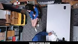 omg, i’m such a mess, latina shoplifter taylor may bangs guard to skip cops