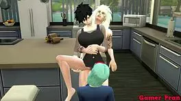 hinata and friends have wild orgy in kitchen