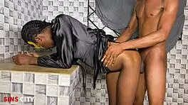 Hey, check out this petite wife welcoming her husband with a good fuck! 😍