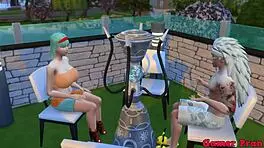 hinata's friend is masturbating at the pool, and i, madara, offer to help by fucking her ass hard