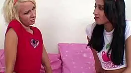 young yasmin and her lesbian blonde friend finger each other's pussies