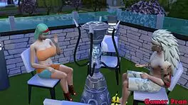 hinata's friend is masturbating at the pool, and i, madara, offer to help by fucking her ass hard