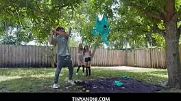 Petite teen 18+ step-sisters plan a wild birthday fuck for stepbrother Freya Von Doom and Sweet Sophia