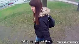 i watched teen dania in glasses get fucked hard on the balcony and cumshot