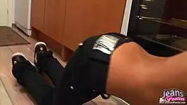 I think my new skinny jeans might be a little too tight for this teen babe