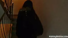 i watched teen dania in glasses get fucked hard on the balcony and cumshot