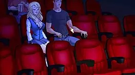 Why Does My Horny Blonde Teen Girlfriend With Big Tits Suck In Public Cinema?