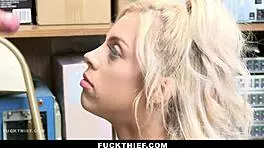 blonde teen 18+ie getting rammed hard by malls security officer - fuckthief