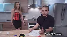 Girlfriend Blown During Board Game Night In Homemade POV.