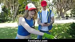 Naughty Brunette Teen 18+ Dolly Leigh Rides Big Cock Of Her Step Brother