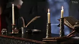 i'm a brunette in medieval fantasy, masturbating while writing a letter.